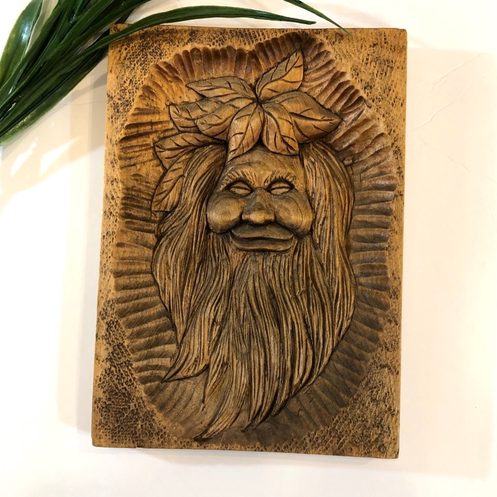 Handcrafted Carved Wood ‘Tree Troll’ Wall Art
